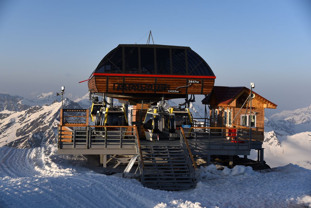 01A From Garabashi Camp 3730m We Passed By Garabashi Cable Car Station 3847m On The Climb To Pastukhov Rocks On Mount Elbrus Climb